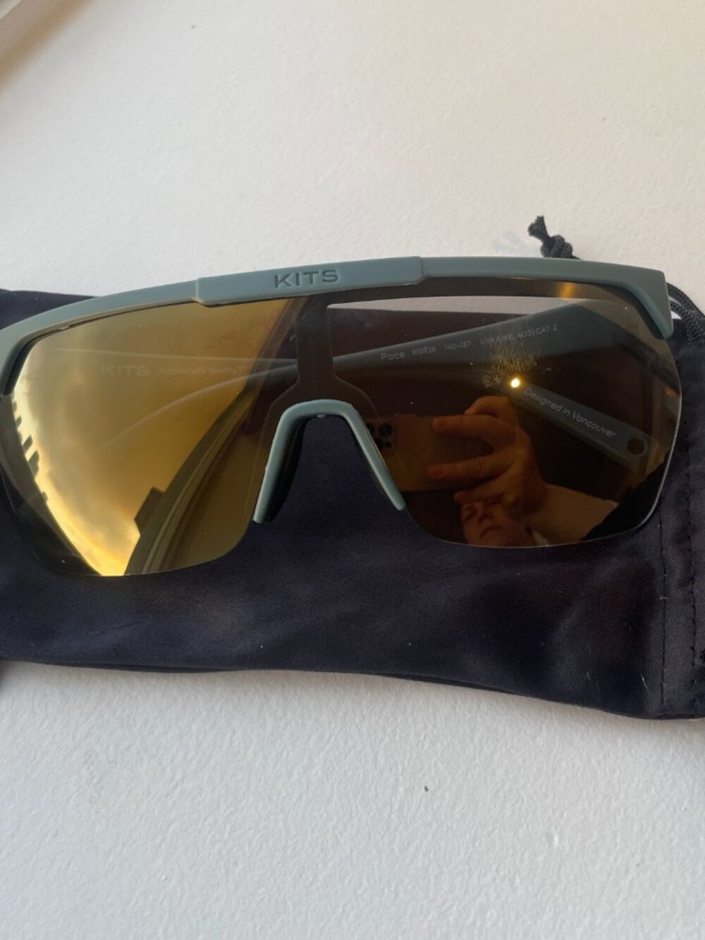 KITS Pace Sunglasses in Steel Grey Unisex (NWT)